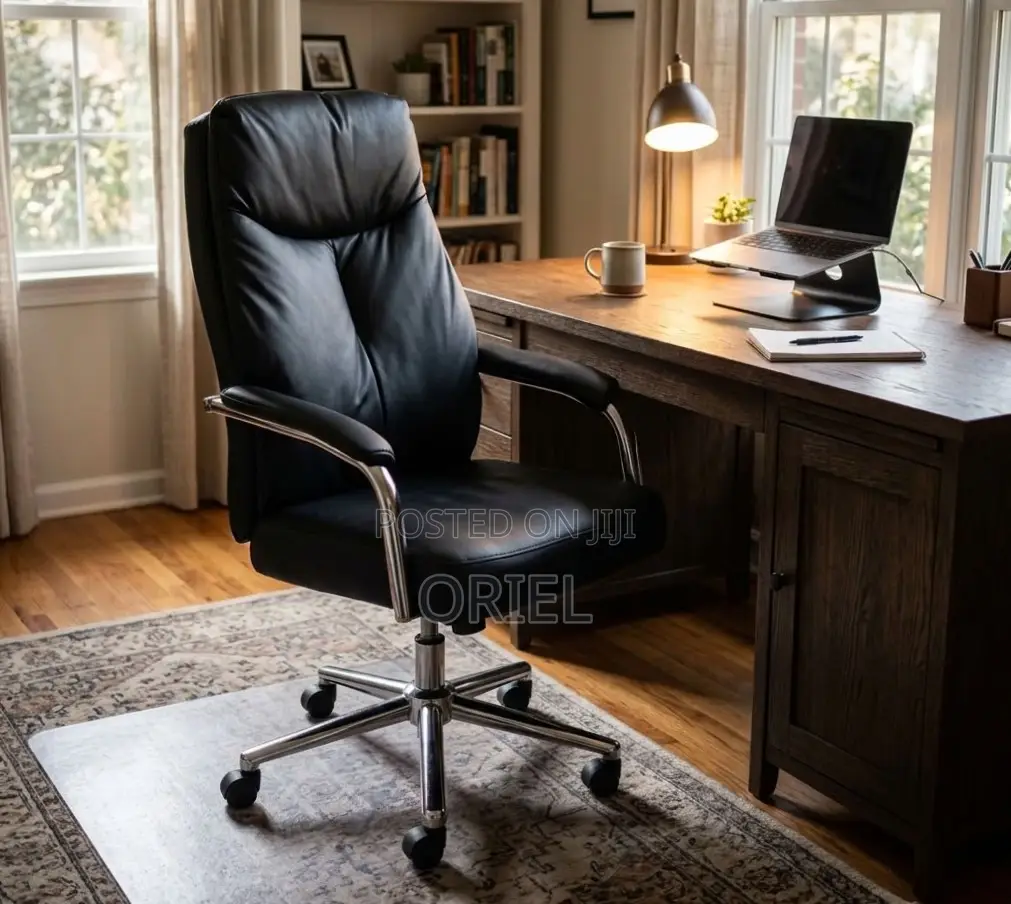 Office Chair : High Back Leather Seat