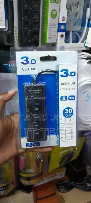 Brand New 4-Port USB 3.0 SuperSpeed Hub (30cm Cable)