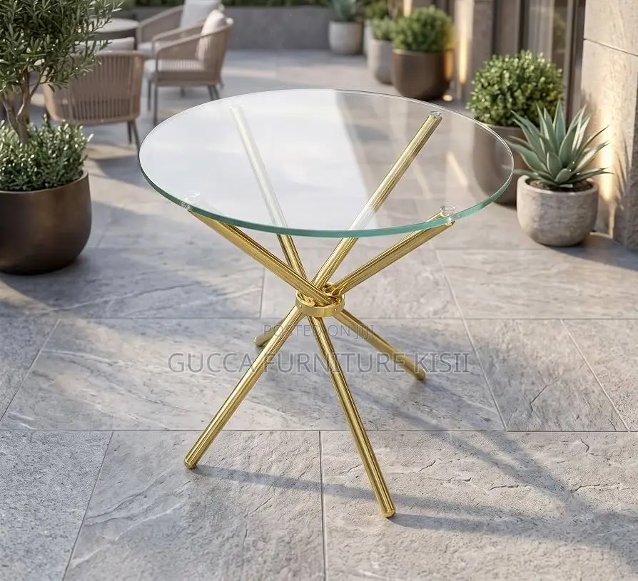 Modular Round Glass Dining Table.
