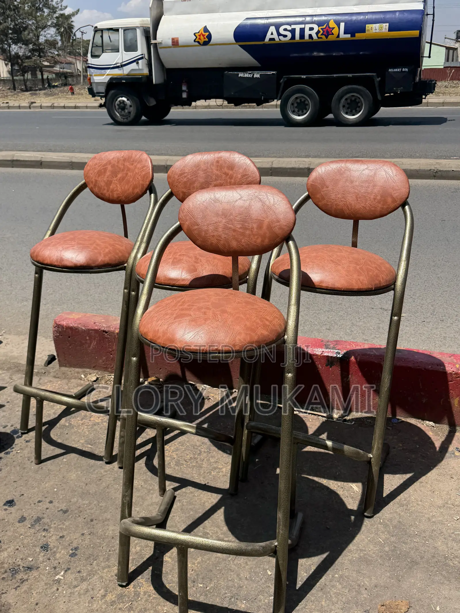 Classic High Bar Counter Chairs Powder Coated