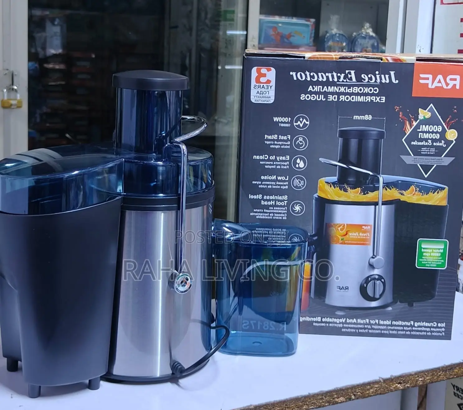 RAF 1000W Juice Extractor | Fast Start | Easy to Clean