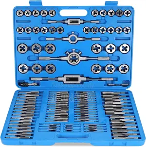 110 Pcs, Heavy Duty Carbon Steel Thread Tap & Die Set, Metric M2-M18