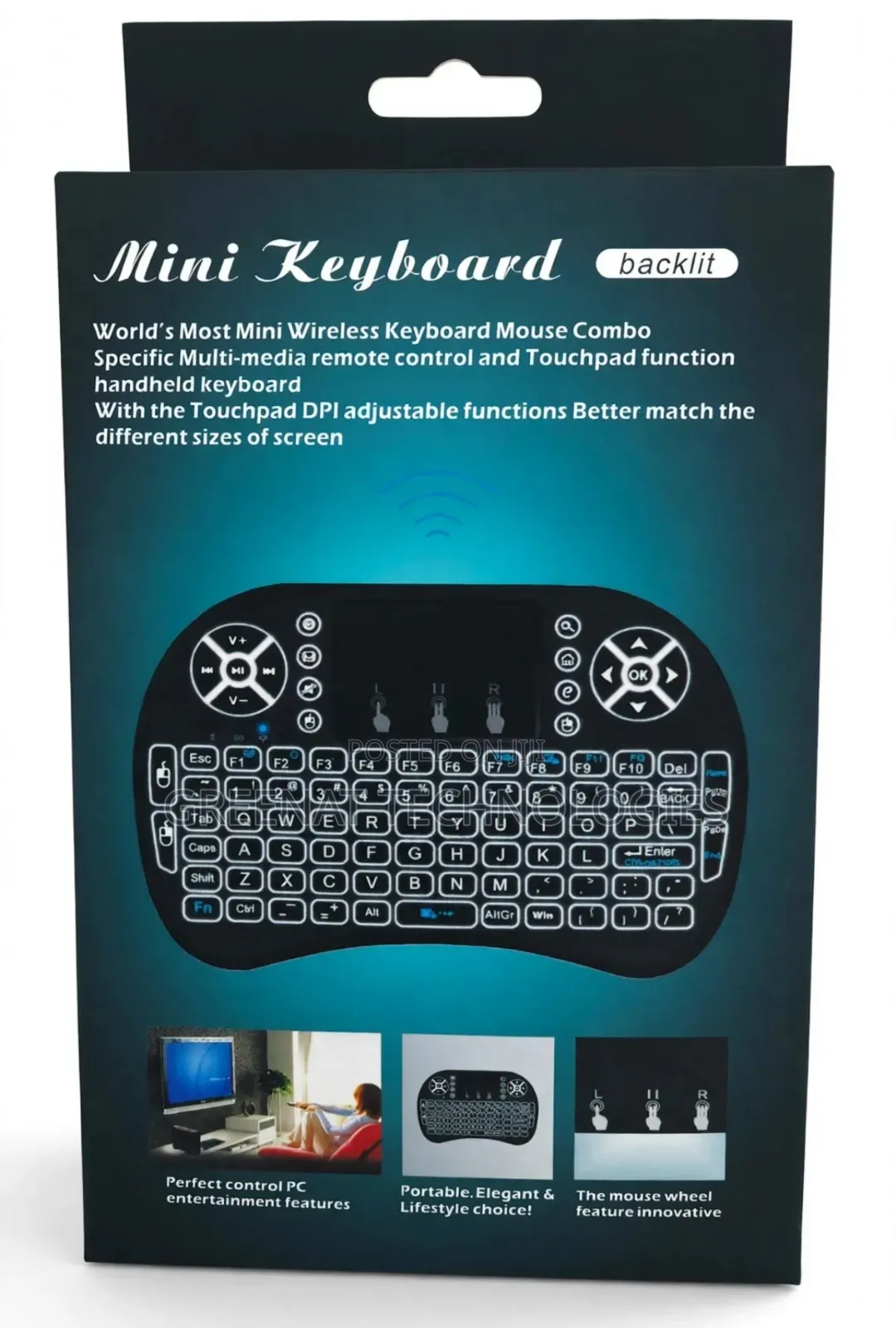 Mini Wireless Backlit Keyboard I8 Touchpad Mouse Combo 2.4GHz USB