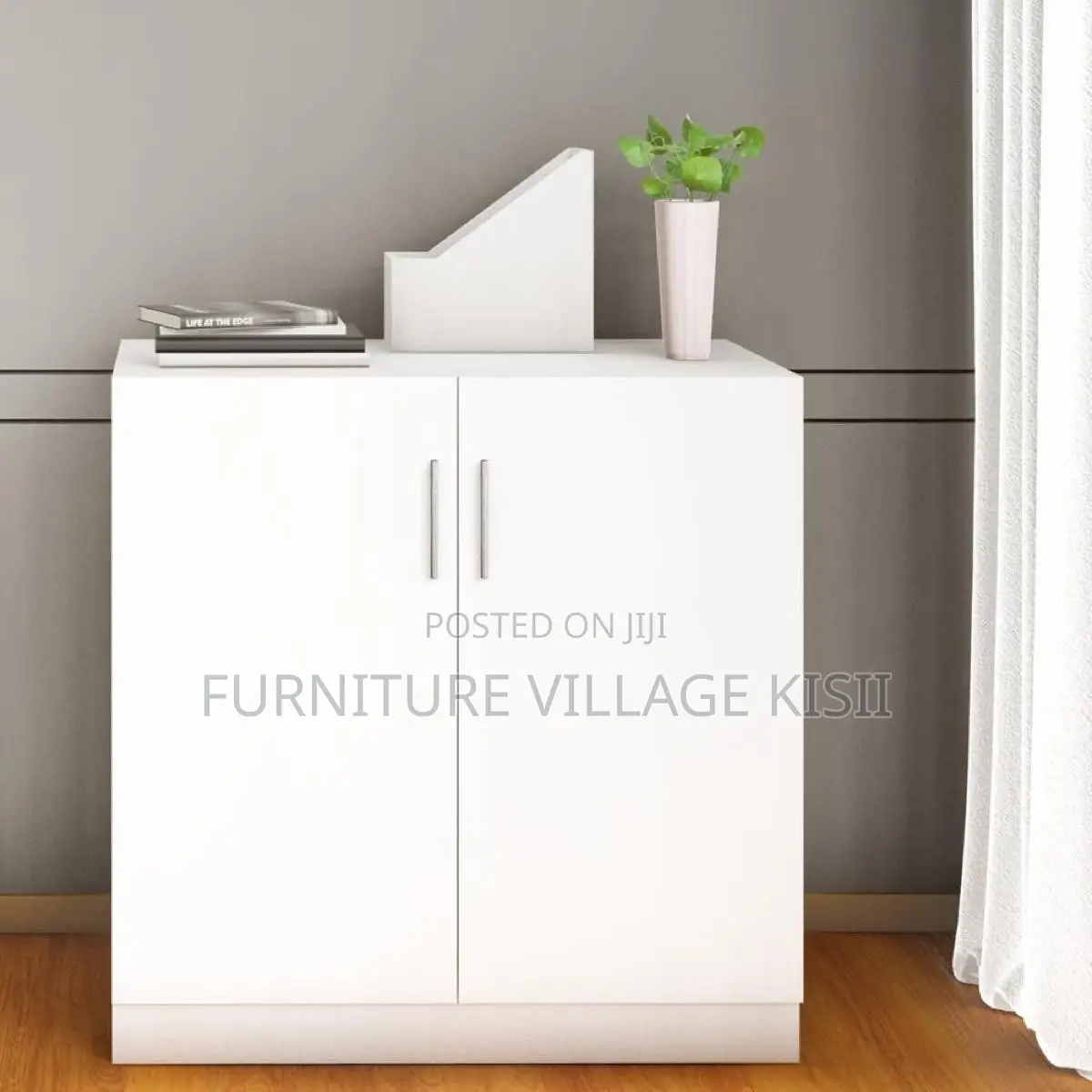 2-Door Wooden Medium Storage Cabinet