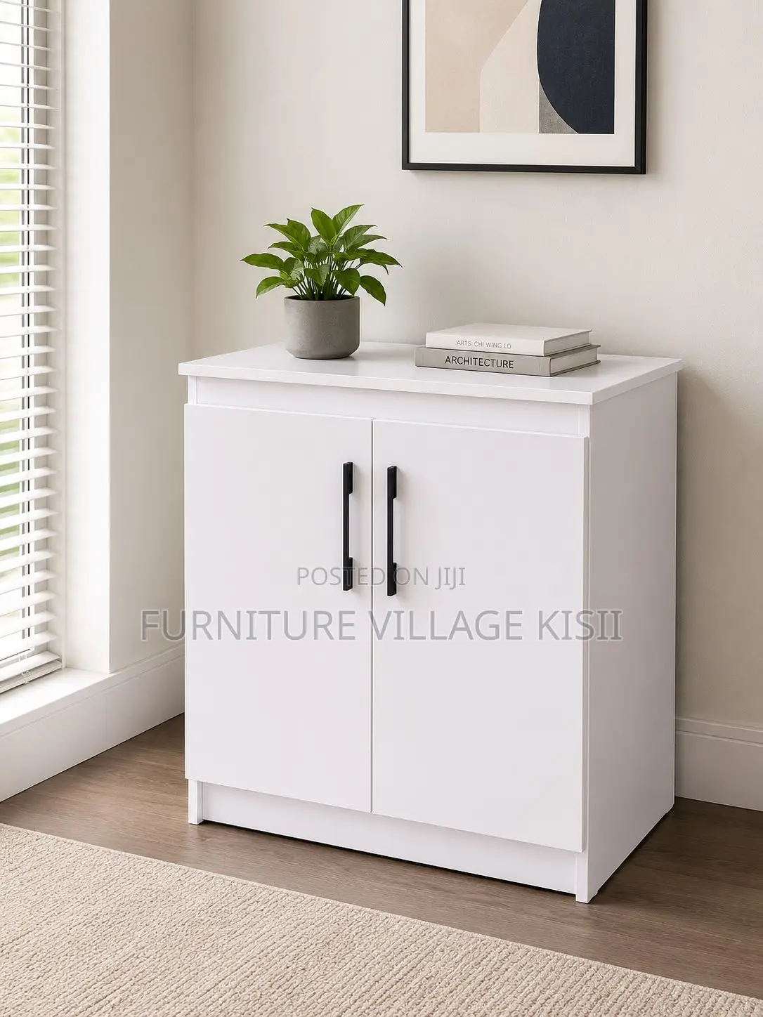 2-Door Wooden Medium Storage Cabinet