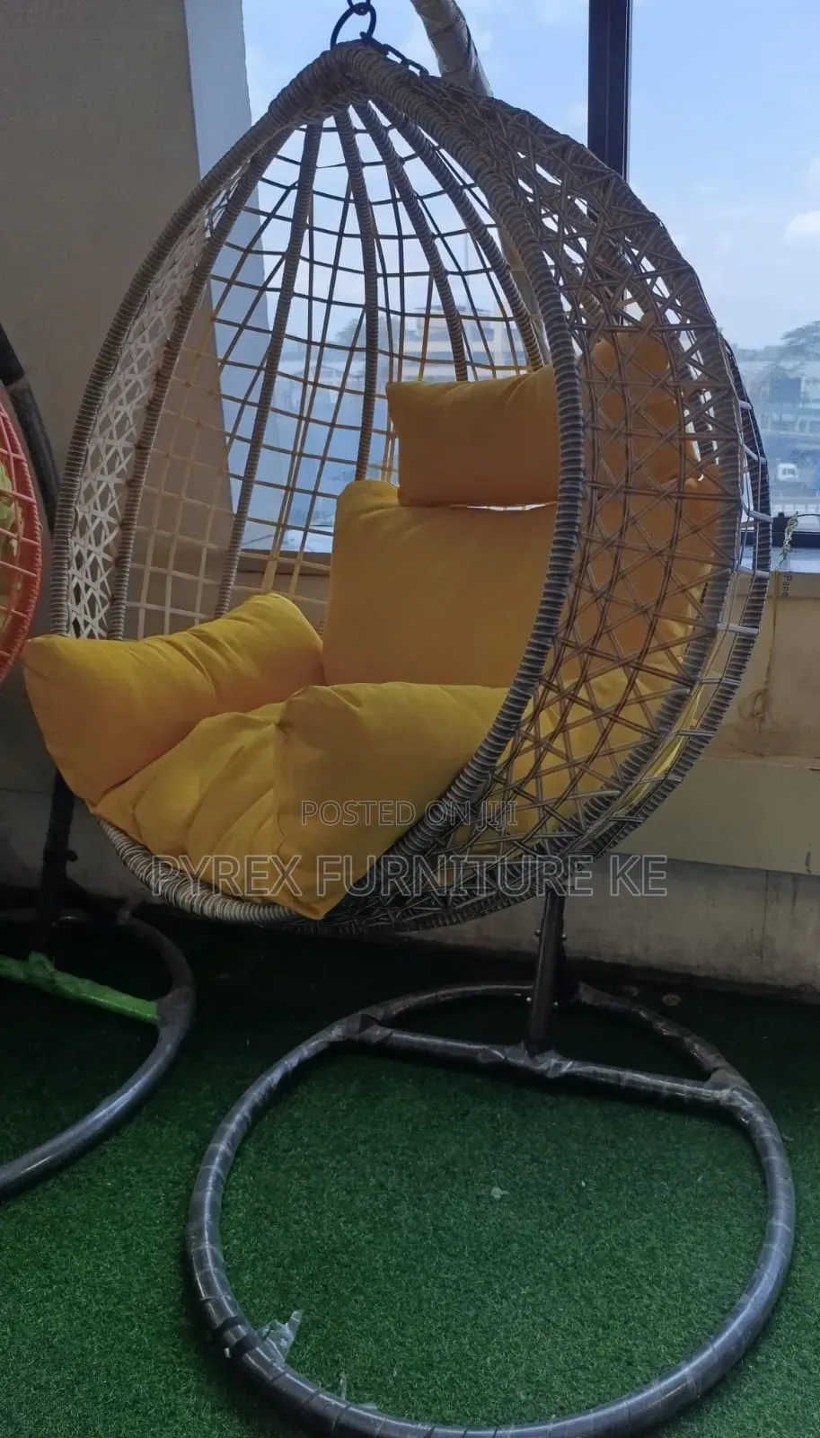 Yellow Pillow Swing Chair