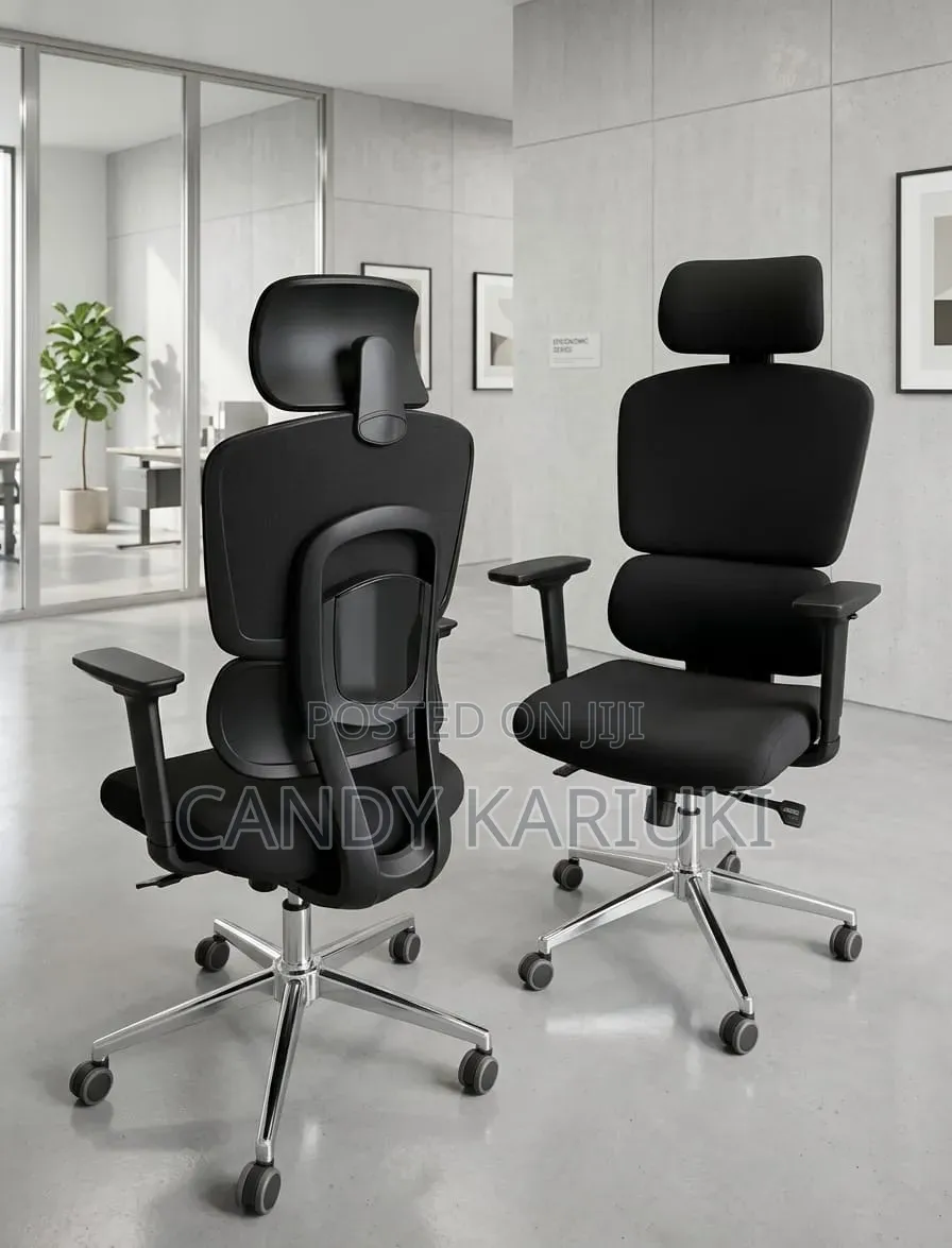 Executive Ergonomic Office Chair With Headrest-Black