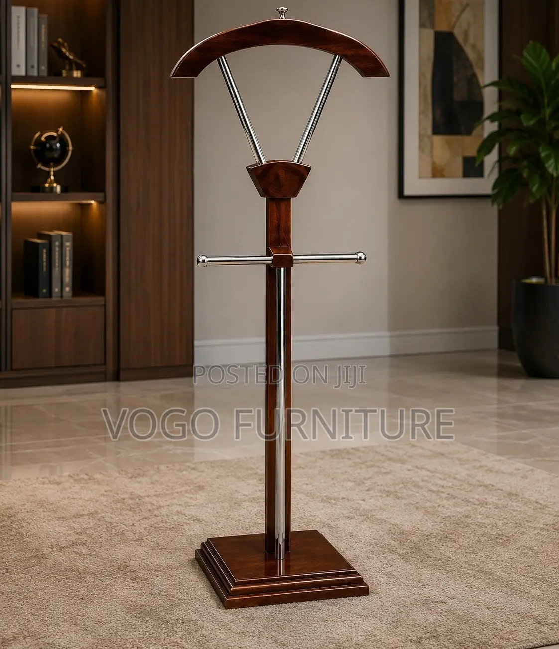 Coat Hanger; Mahogany Coat Hanger