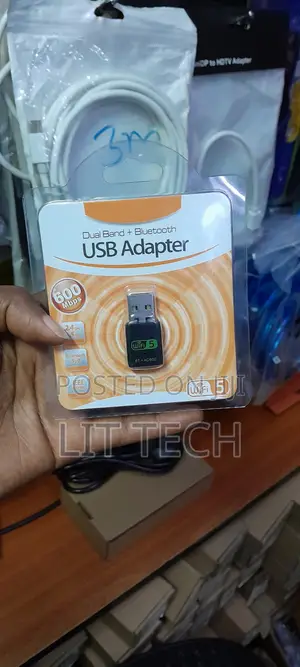 2-in-1 Dual Band WiFi 5 + Bluetooth USB Adapter