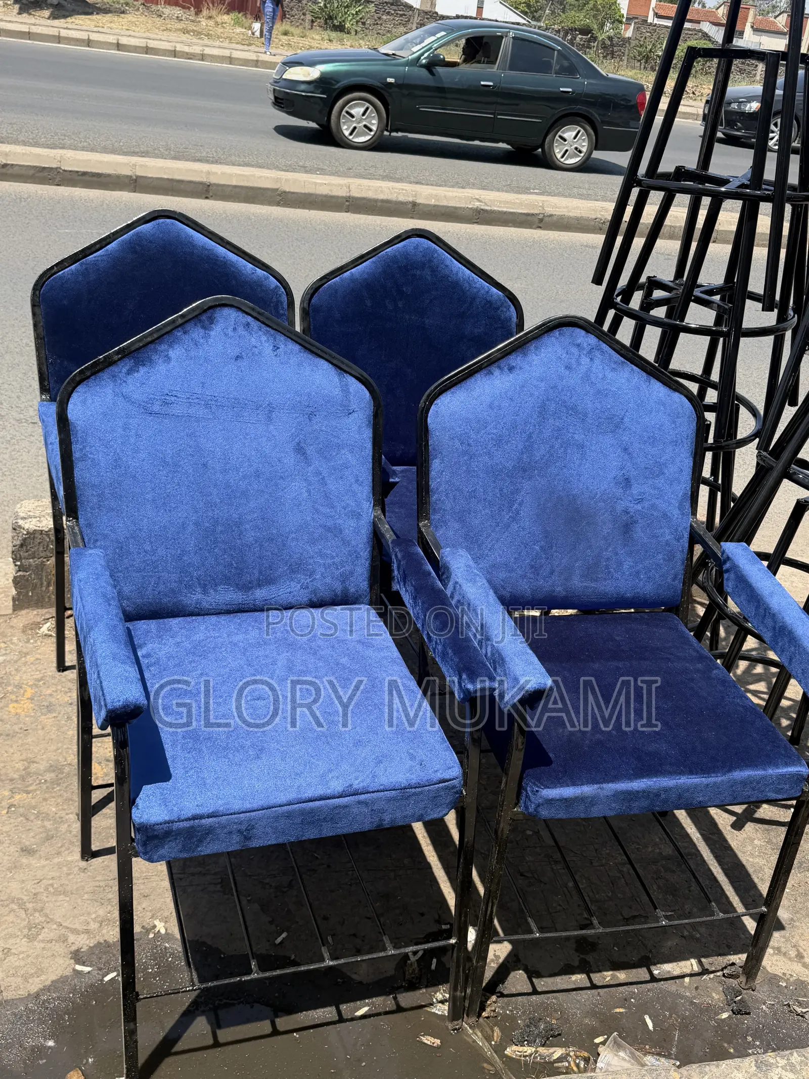 Blue Velvet Executive Church Conference Chairs