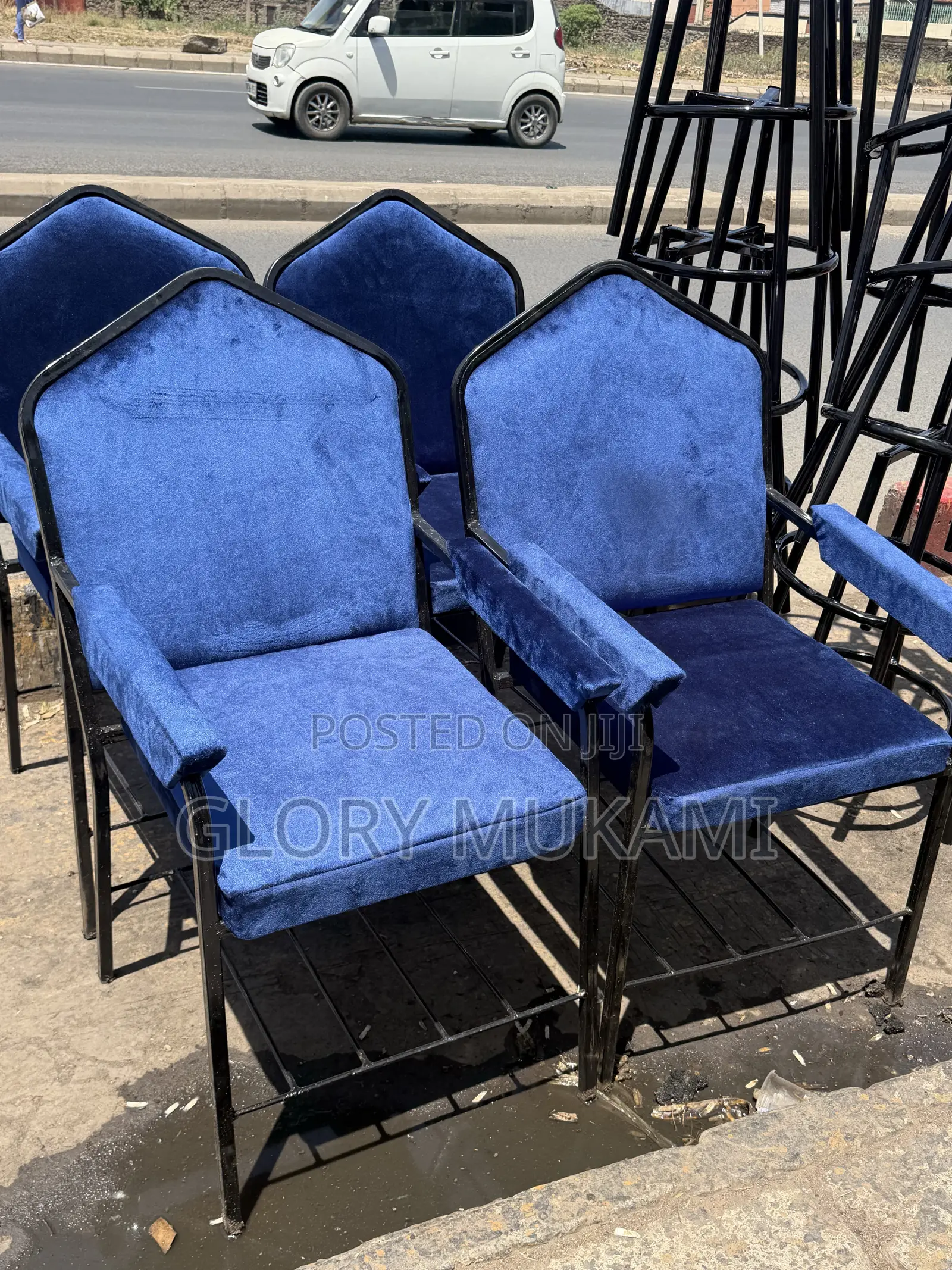 Blue Velvet Executive Church Conference Chairs