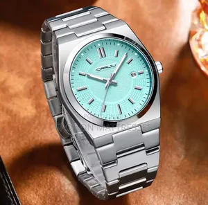 Elegant Business Watch for Men. Ocean Green/Navy Blue/Charcoal Black.