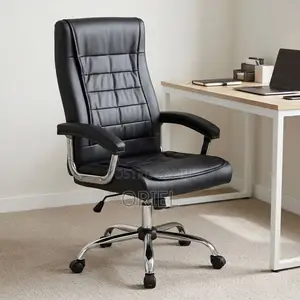 Office Chair : High-Back Office Chair With Leather Upholstery