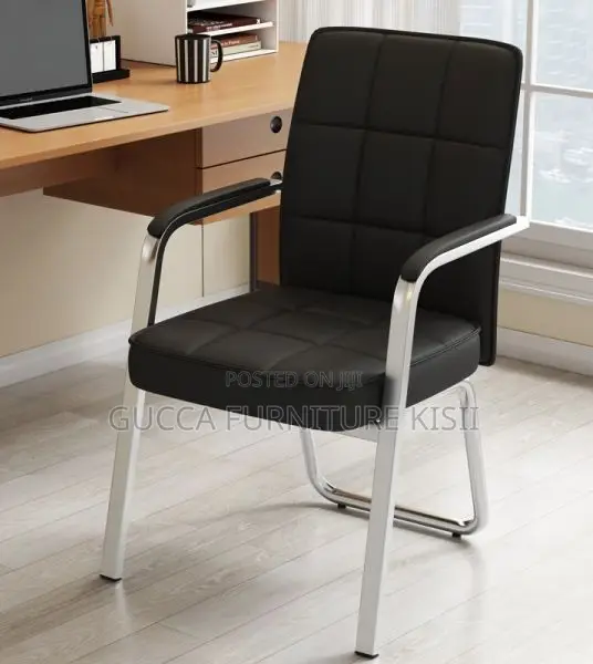 Midback Leather Cantilever Computer Office Chair