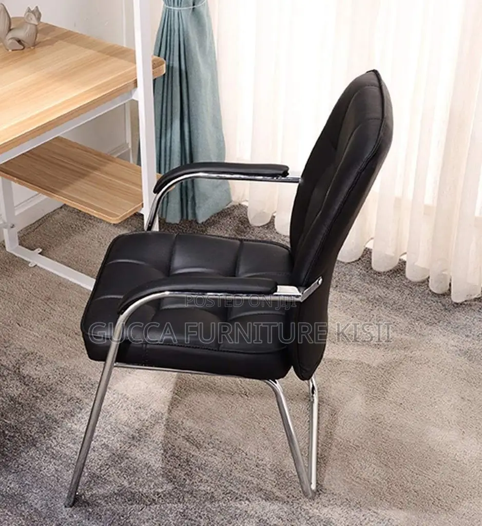 Midback Leather Cantilever Computer Office Chair