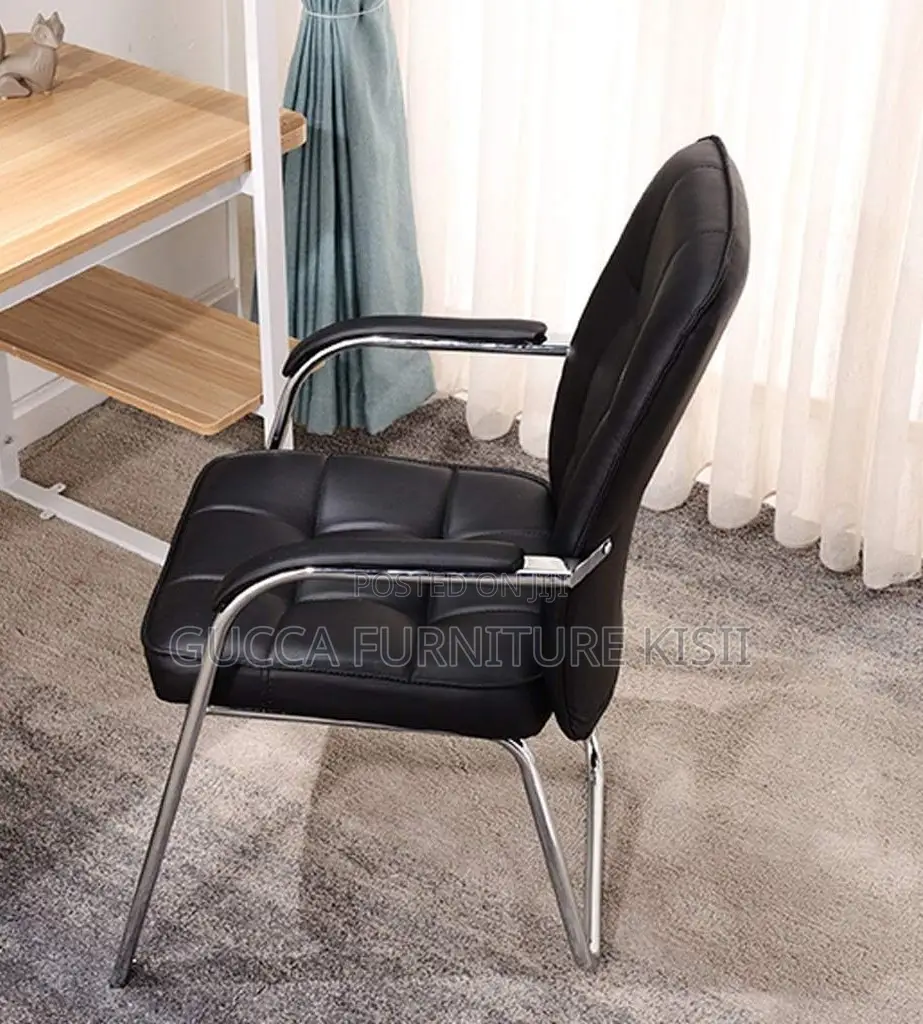Midback Leather Cantilever Computer Office Chair