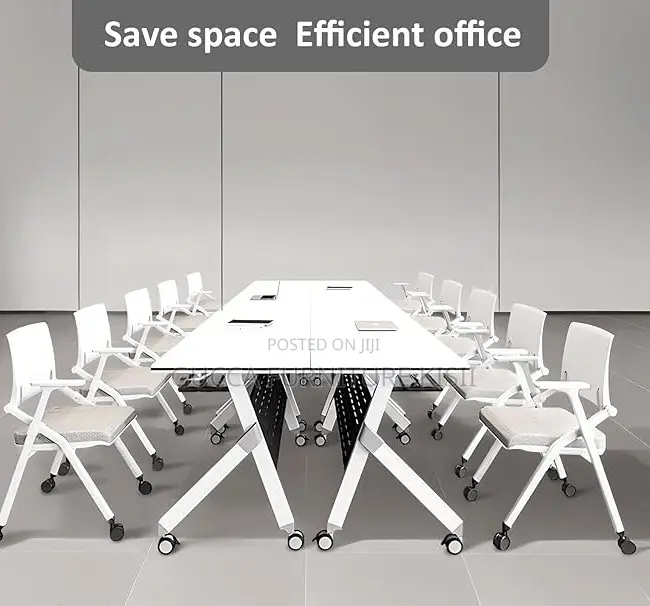Foldable Conference Table With Lockable Castors