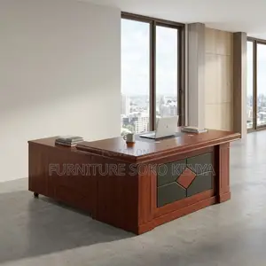1.4 Meter Mahogany Desk | Executive L Shaped Office Table