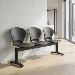 Office Bench : Three-Seat Plastic Office Reception Bench