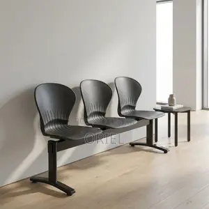Office Bench : Three-Seat Plastic Office Reception Bench