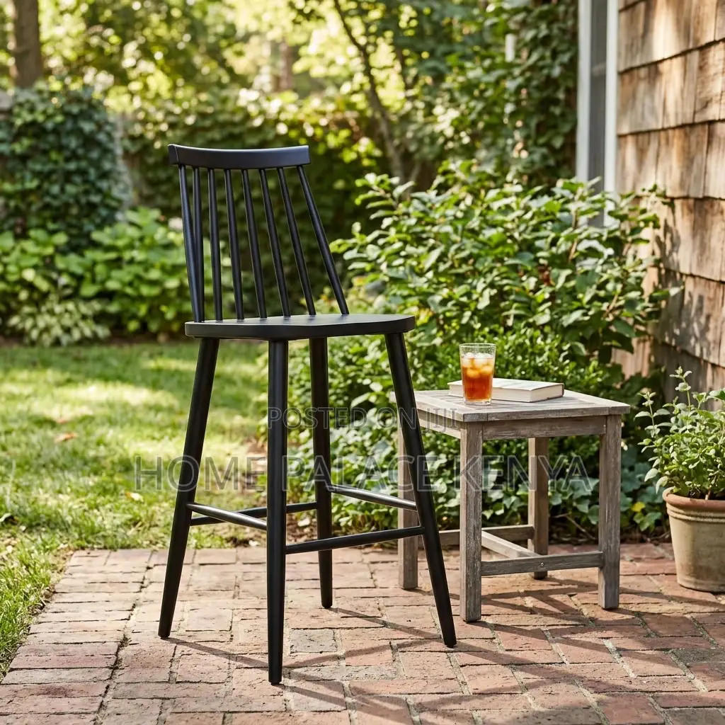 Kitchen Stool; Metal Legs Plastic Outdoor Stool
