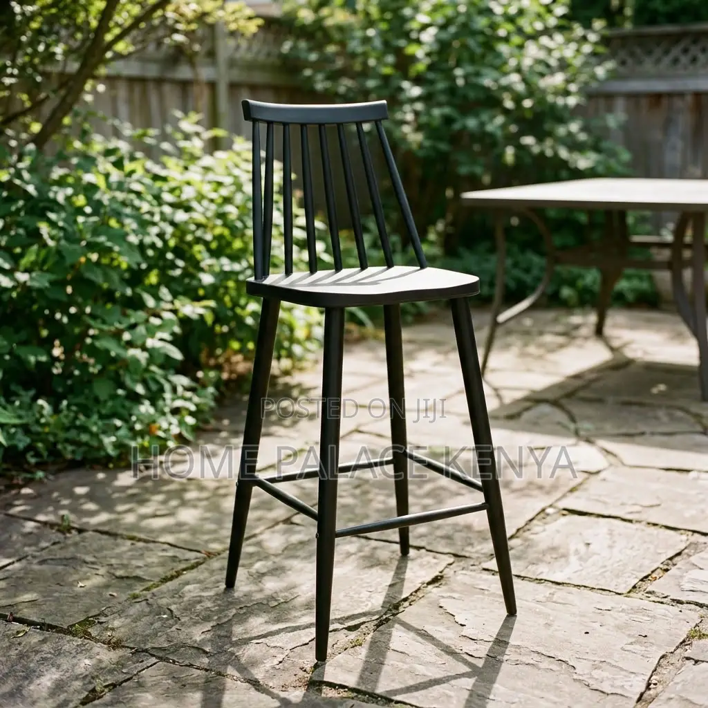 Kitchen Stool; Metal Legs Plastic Outdoor Stool