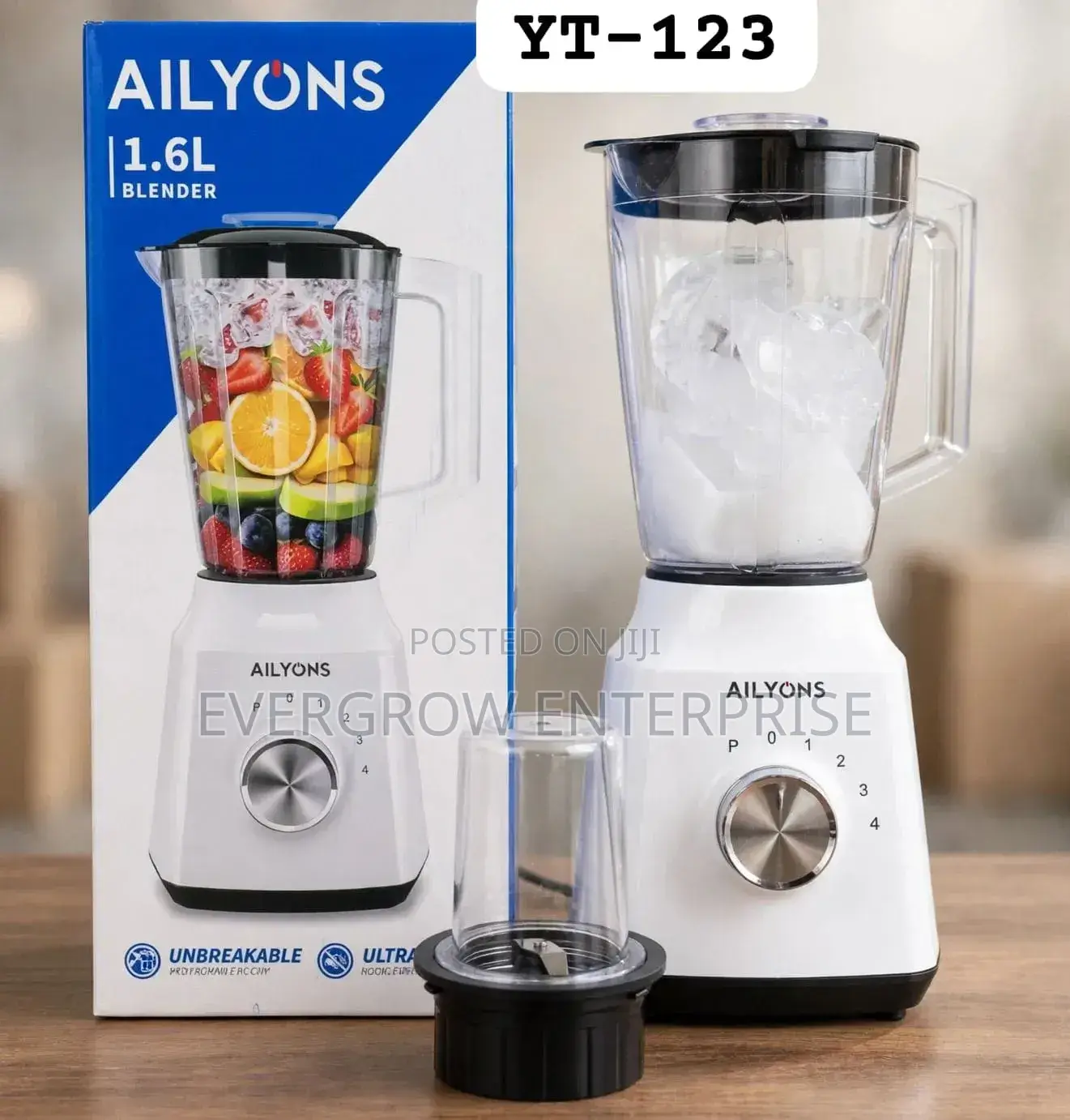 Ailyons White 2-in-1 Blender