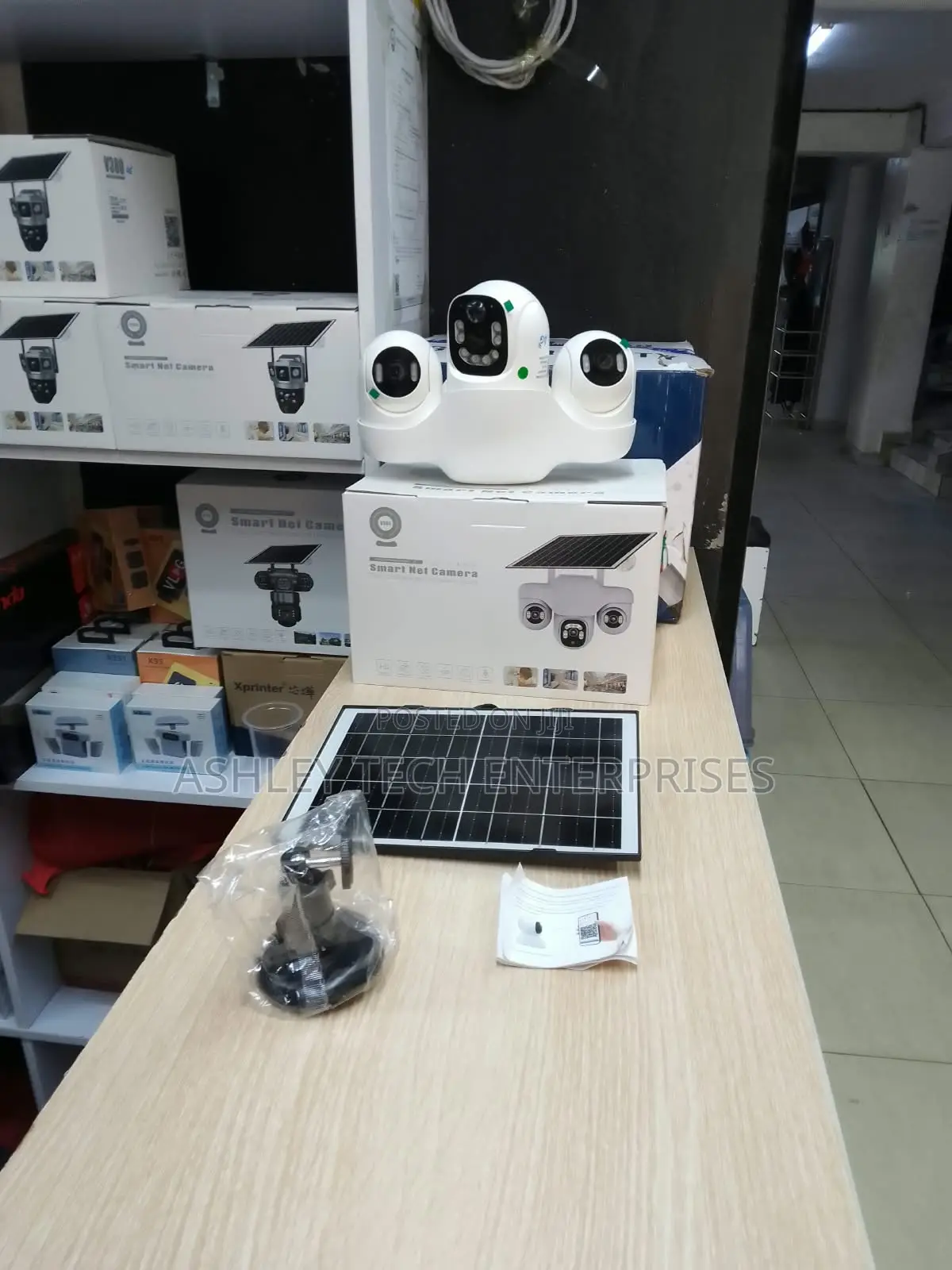 VTS31 Triple Lens PTZ Camera Rotating– Solar Power and 4G Support