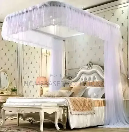Two Stand Rail Mosquito Net With Sliding Rails*Size 6/6*