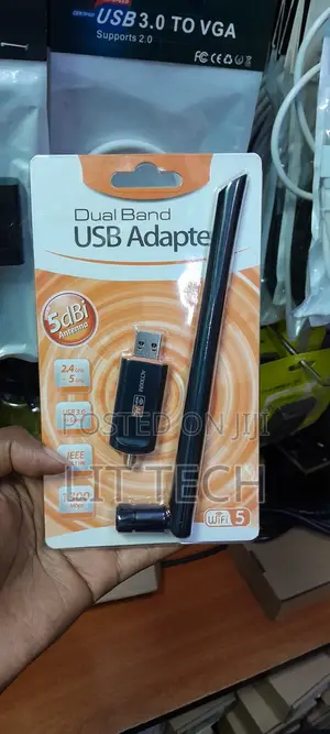 Fast 1300Mbps Dual Band USB Wi-Fi Adapter With 5dBi Antenna