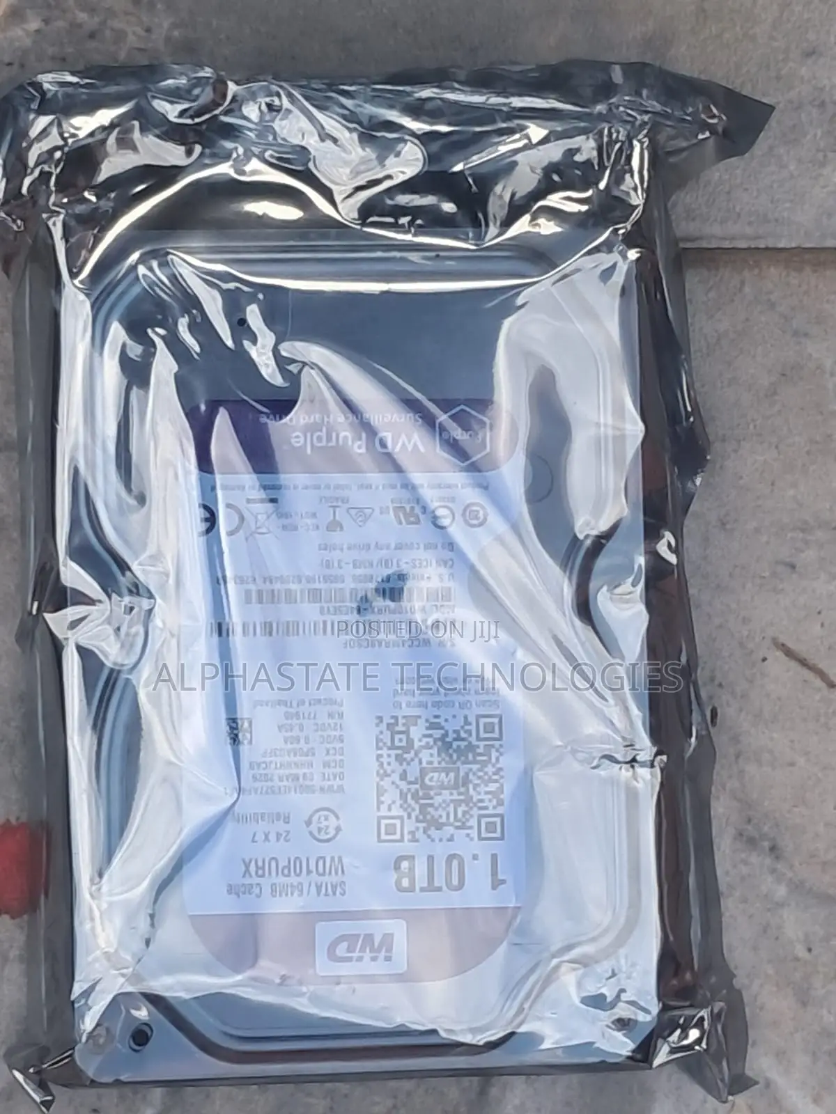 Western Digital 1TB Purple HDD for CCTV DVR Systems