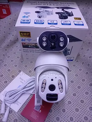 4G Sim Card, 6MP Ubox Dual Lens Dual Screen Solar PTZ Camera