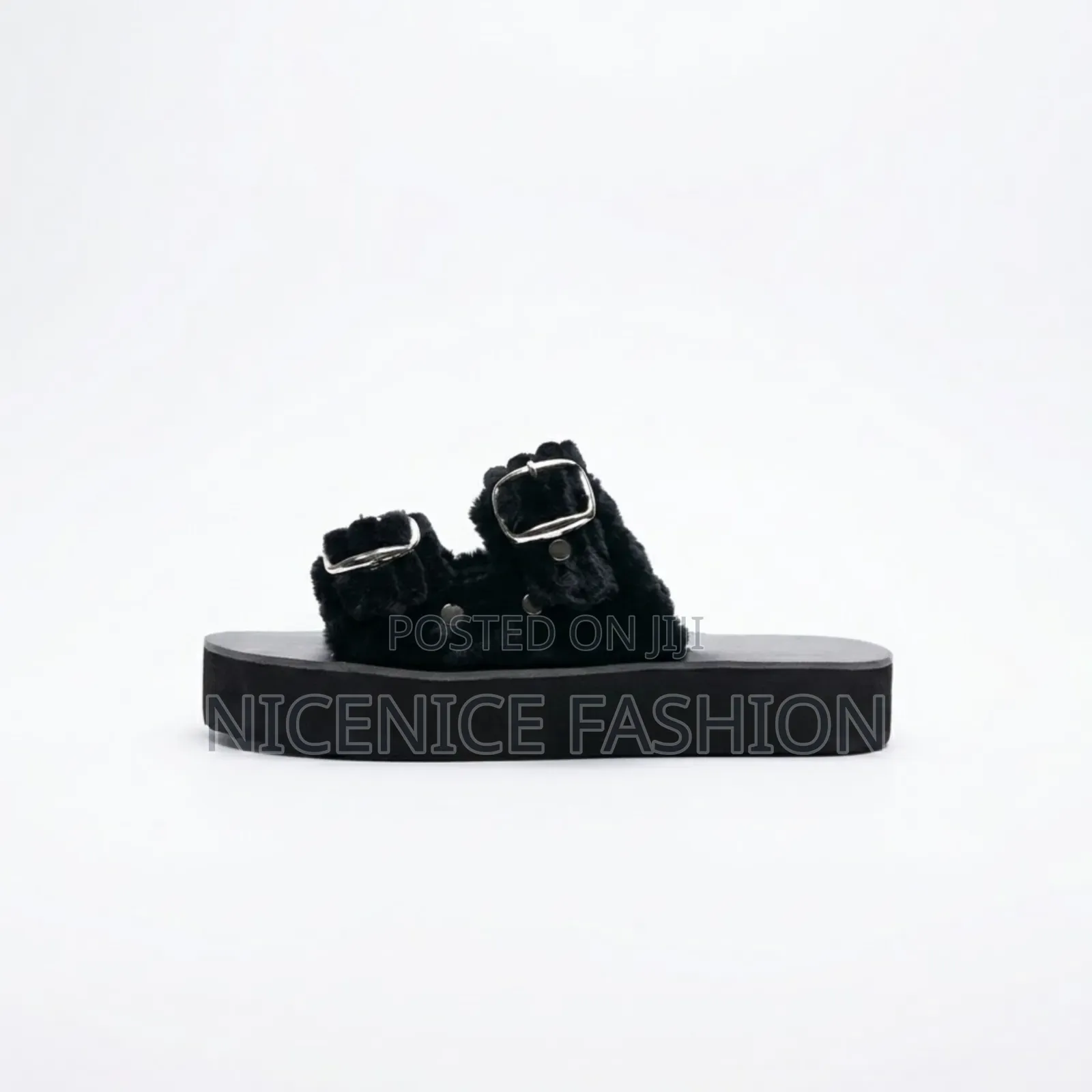 Unisex Leather Sandals – Black