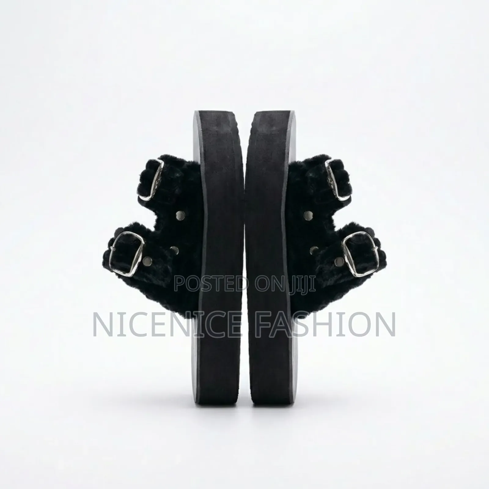 Unisex Leather Sandals – Black