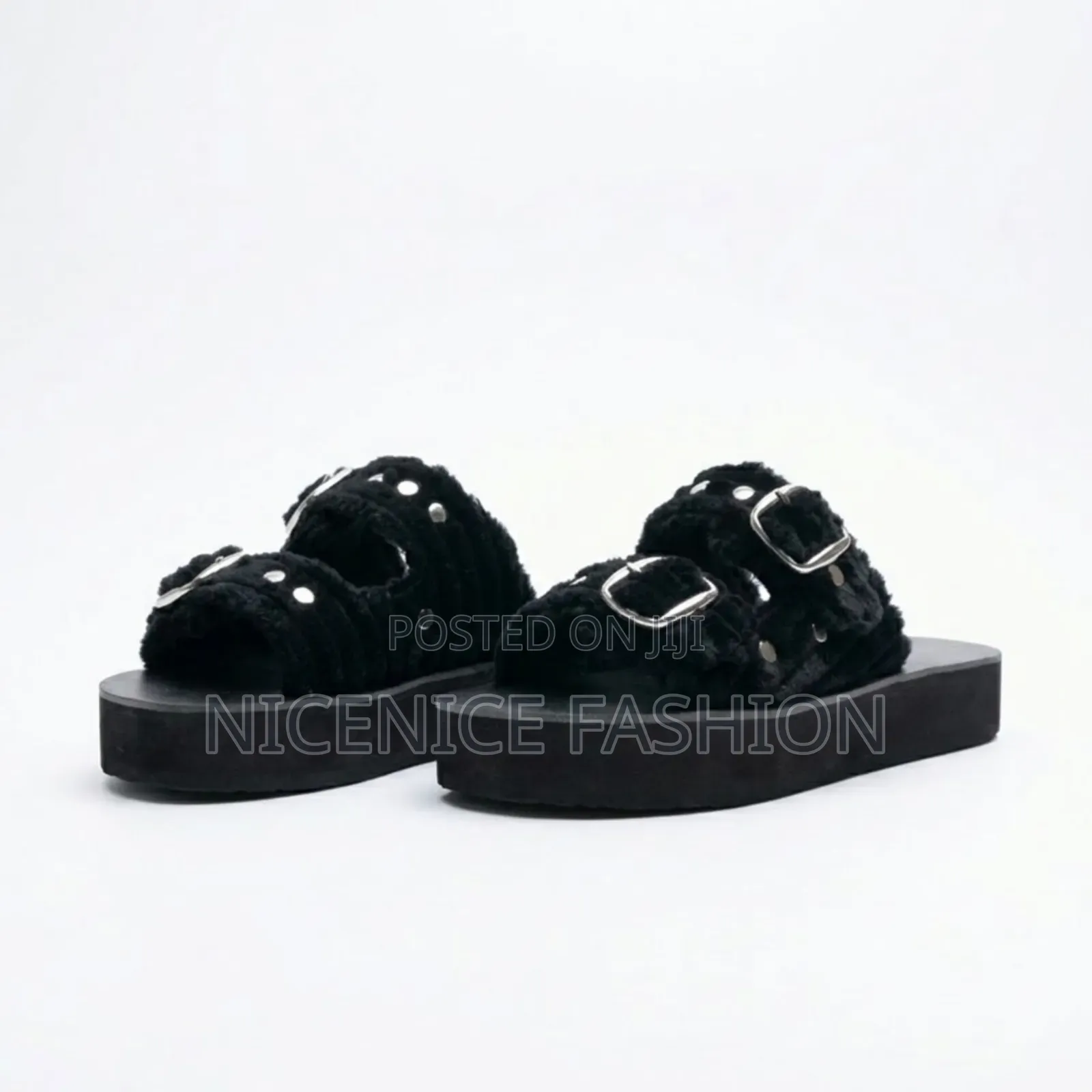 Unisex Leather Sandals – Black