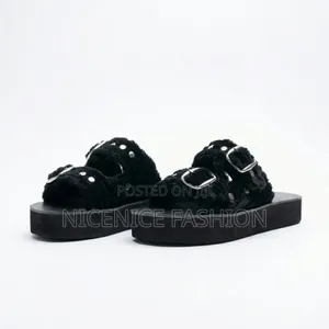 Unisex Leather Sandals – Black