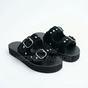 Unisex Leather Sandals – Black