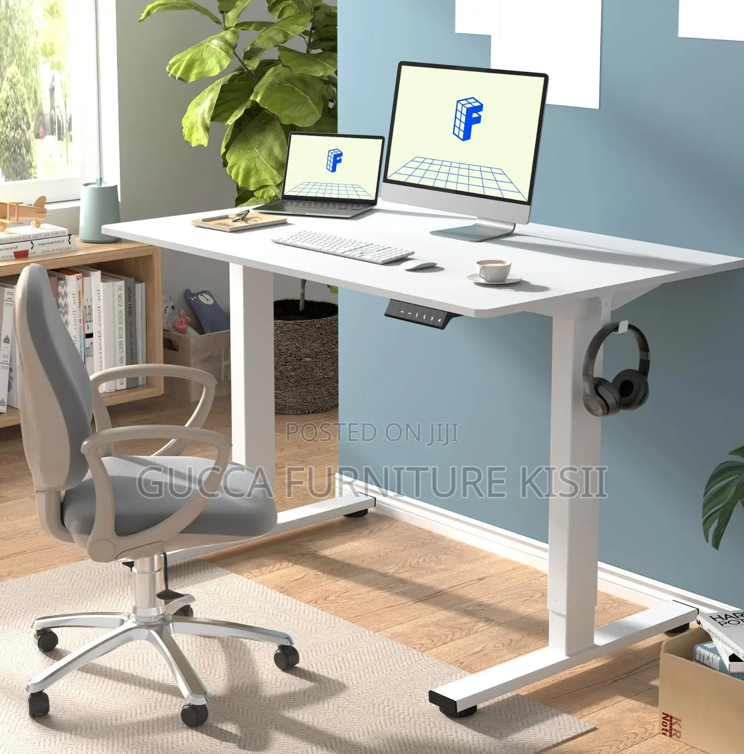 120cm White Modular With Adjusting Motor