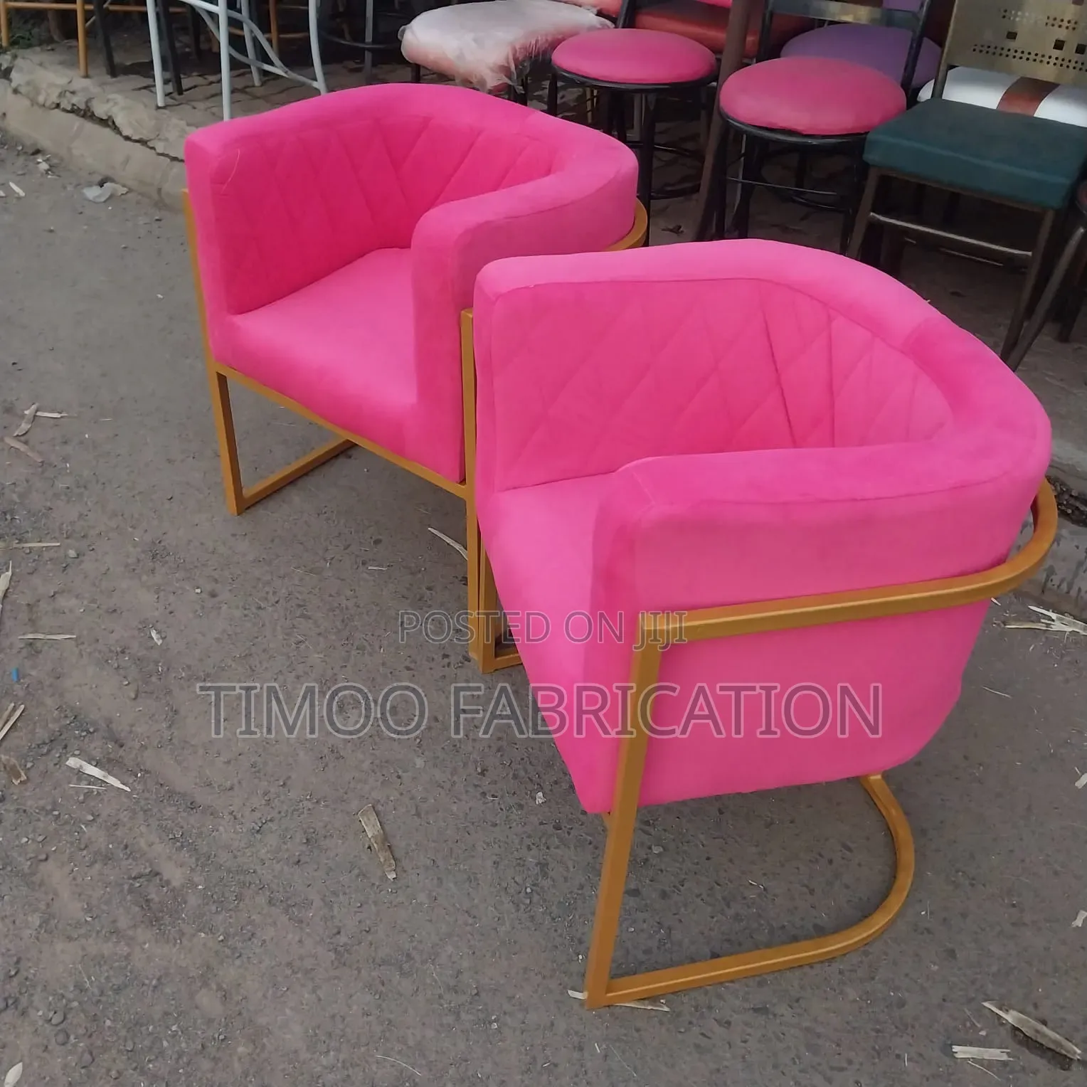 Stiling Chairs Baby Pink Colour