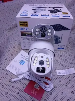 High-Resolution Ubox 6Mp Dual Lens/ Dual Screen 4G Solar PTZ Camera
