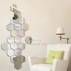 Hexagonal Wall Mirror for Living Room