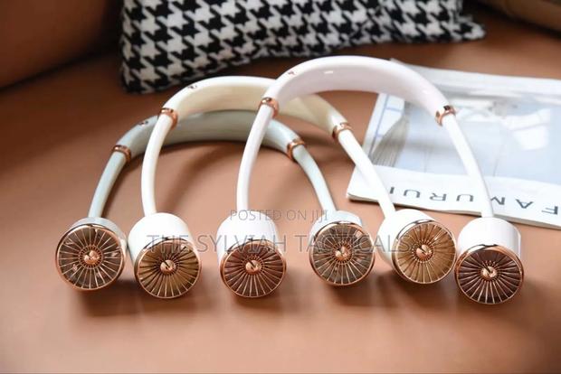 *Gold Hanging Neck Small Fan USB Charging Three-Speed Adjustable Summe