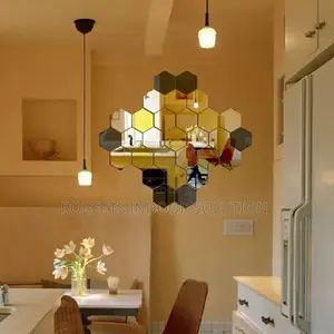Peel and Stick Hexagonal Mirrors