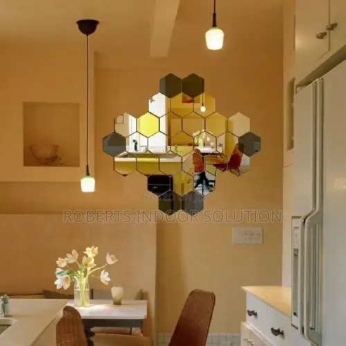 Peel and Stick Hexagonal Mirrors