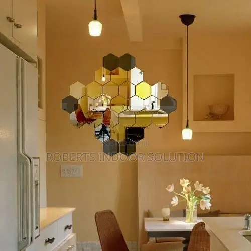 Peel and Stick Hexagonal Mirrors