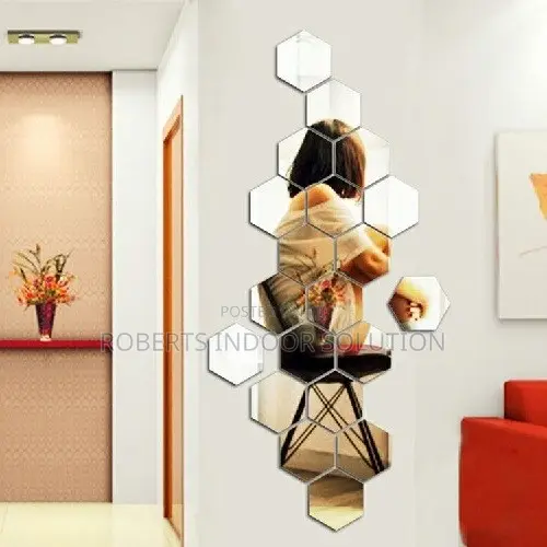 Classic Silver Hexagonal Mirrors