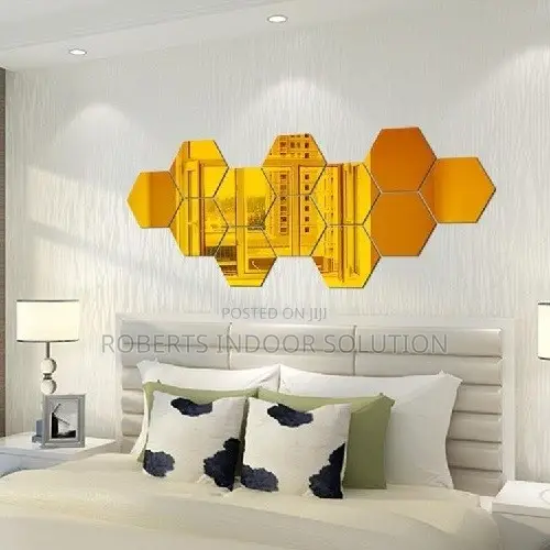Luxury Gold Hexagonal Mirrors