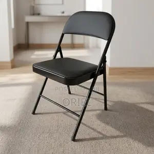 Office Chair : Folding Leather-Padded Office Chair