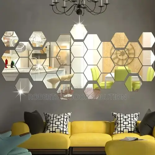 Geometric Hexagon Shaped Mirrors