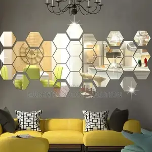 Geometric Hexagon Shaped Mirrors